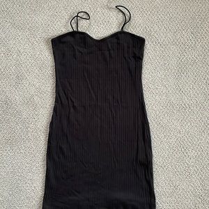 Rib Knit Solid Bodycon Dress
